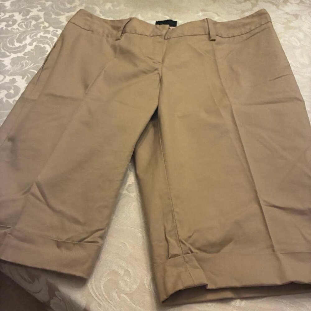SHORTS THE LIMITED Drew Fit Sz 8 Bermuda Walking Shorts w/Cuffs Khaki